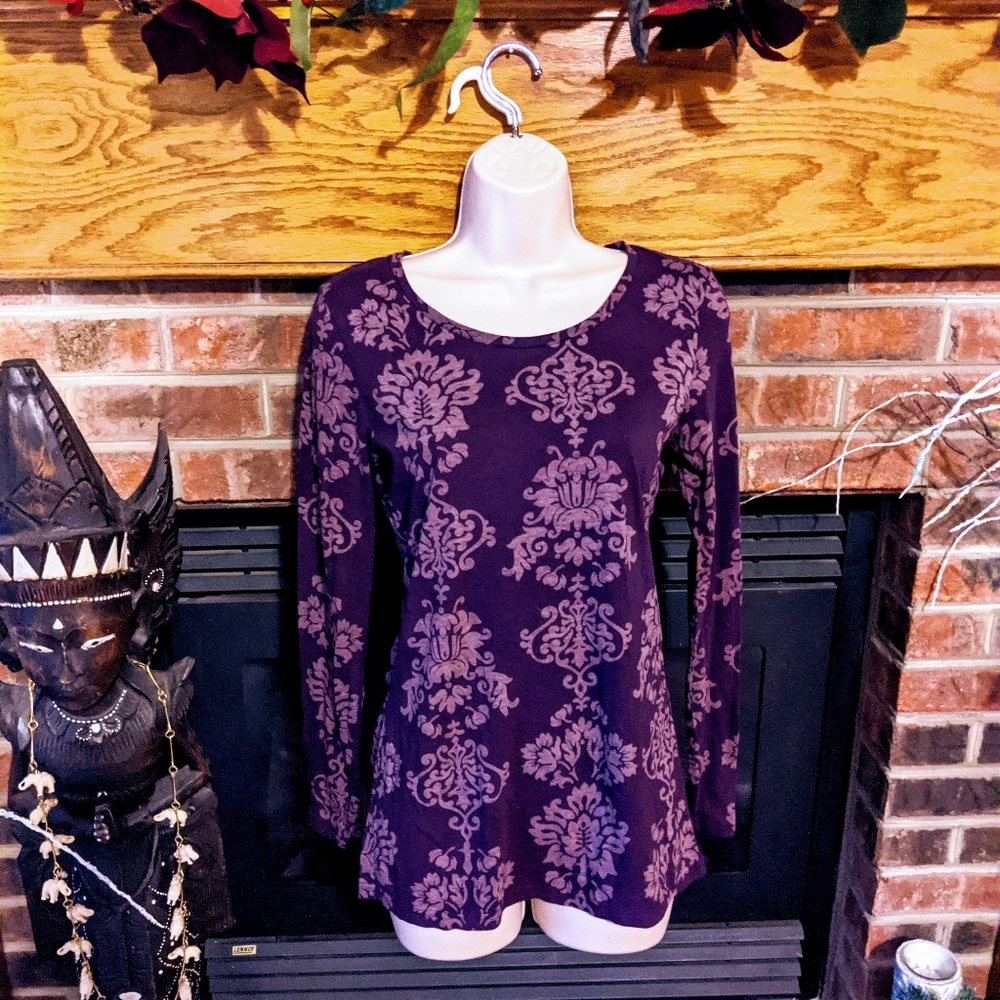 Massini brand purple 3/4-sleeve tee size medium
